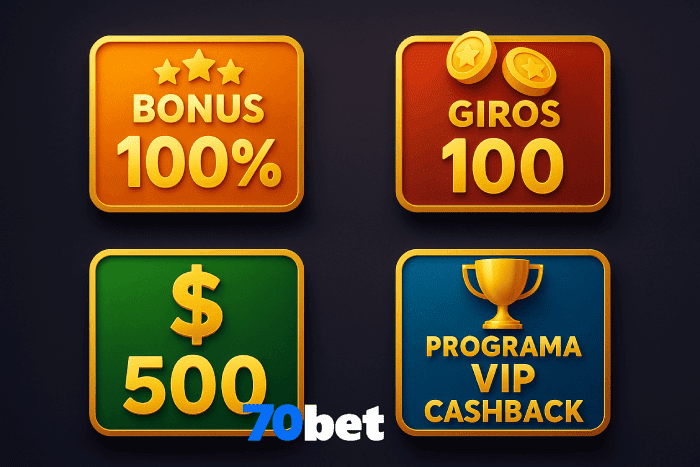 Baú de bônus Cassino 70BET prêmios e recompensas