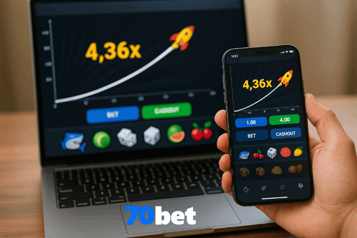 Jogo Crash Cassino 70BET apostas emocionantes